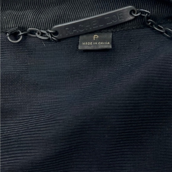 Rachel Zoe Open Front Sequin Jacket Chain Trim Pockets Size P - Picture 11 of 13